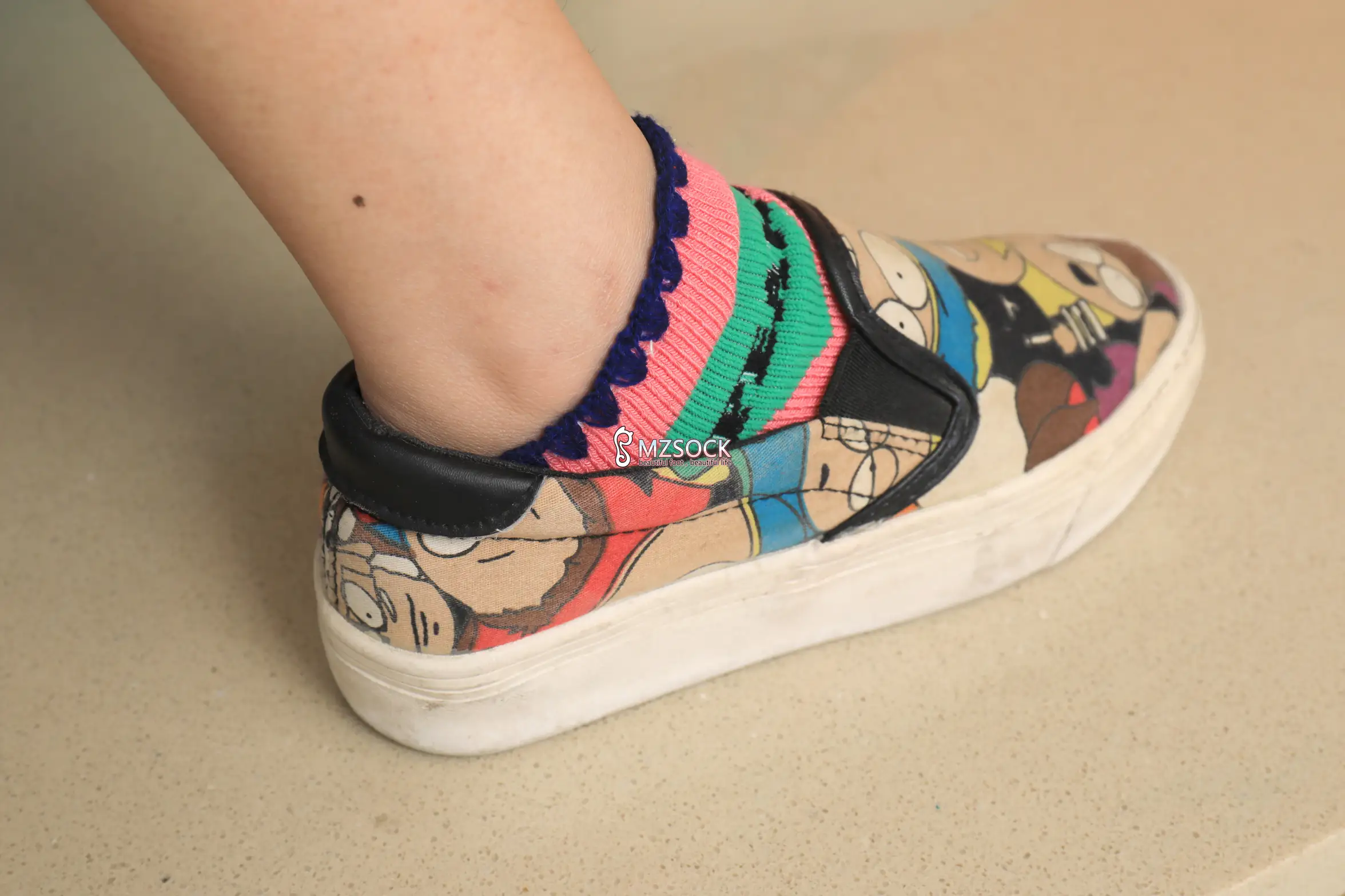 [Mzsock] Love beautiful feet NO.055 snow snow#[74P]-1