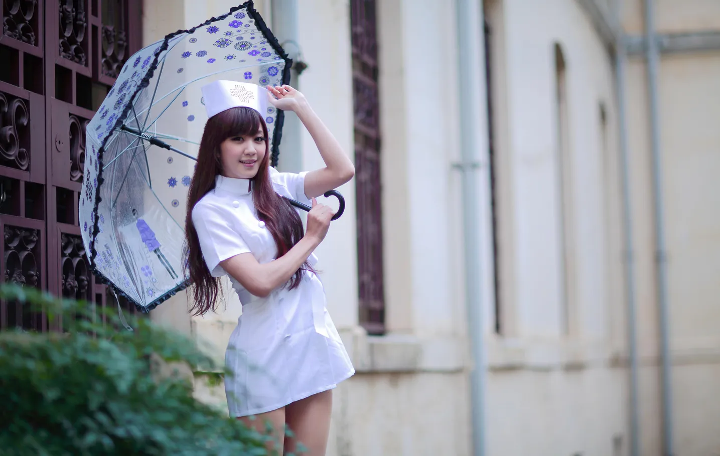 [Mzsock] NO.204 Xiaoya nurse uniform, stockings, high heels and beautiful legs street photography#[70P]-3