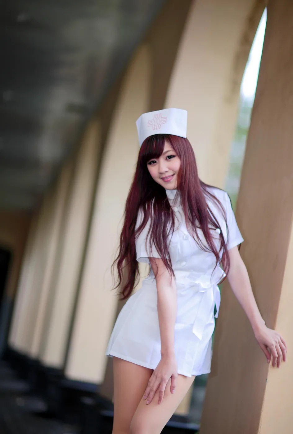 [Mzsock] NO.204 Xiaoya nurse uniform, stockings, high heels and beautiful legs street photography#[70P]-8