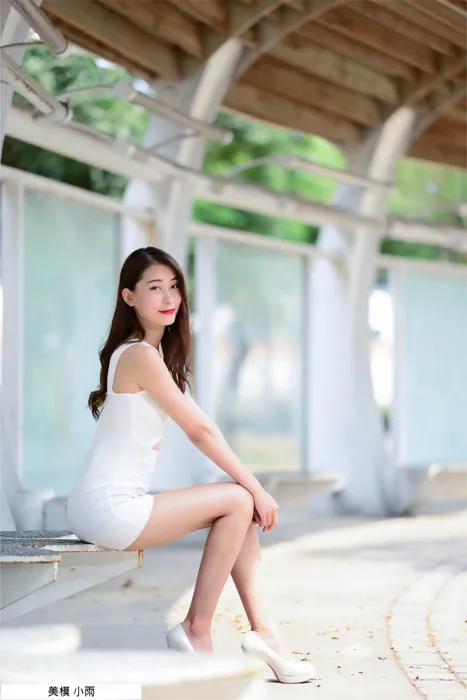 [Mzsock] NO.096 Xiaoyu off-shoulder dress, high heels, beautiful legs, outdoor shot street photography#[100P]-2