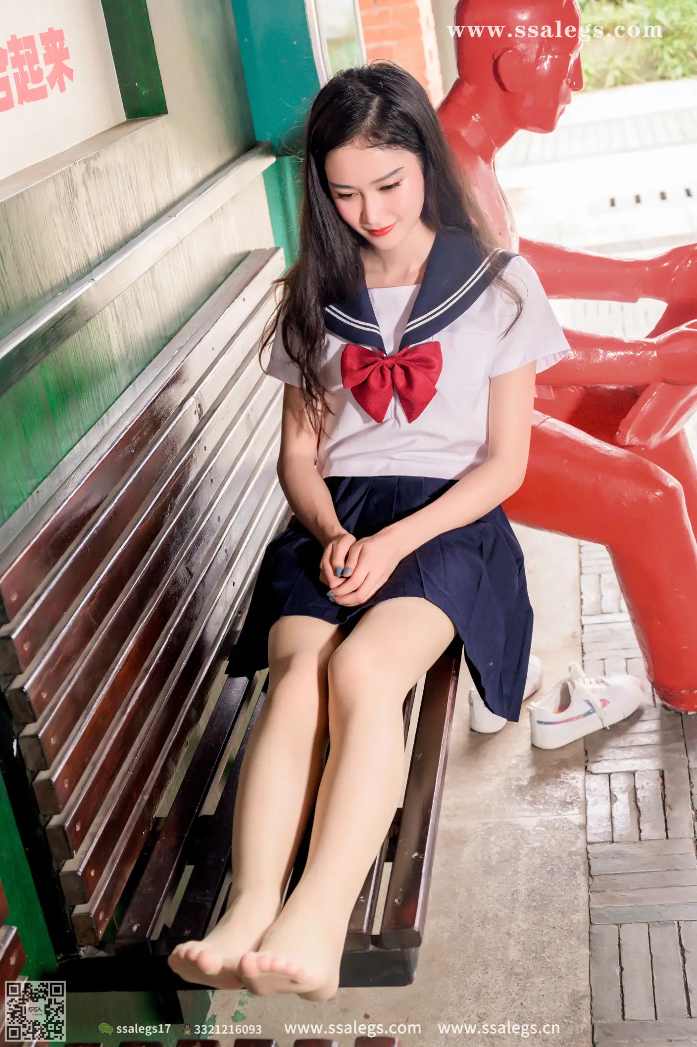 [Mzsock] NO.422 Manman white jk uniform flesh photo (Part 2) silk club#[124P]-8