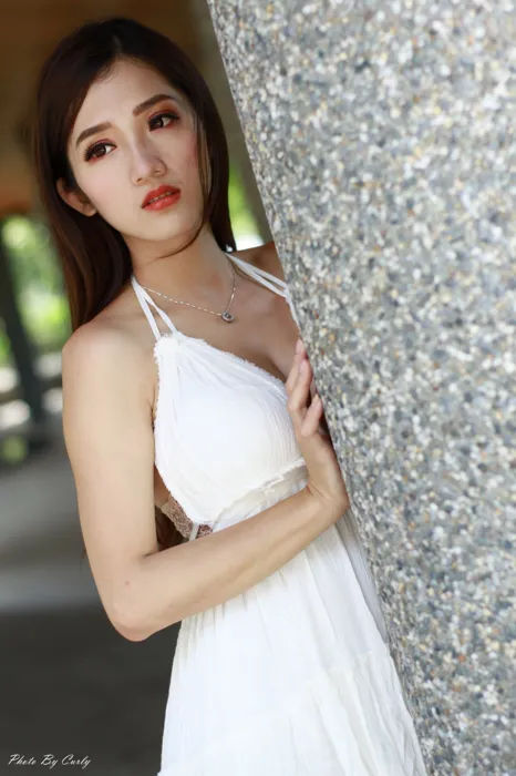 [Mzsock] NO.039 Go Go white dress high heels beautiful legs outdoor shot street photography#[106P]-10