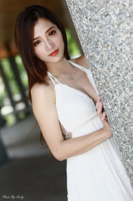 [Mzsock] NO.039 Go Go white dress high heels beautiful legs outdoor shot street photography#[106P]-2