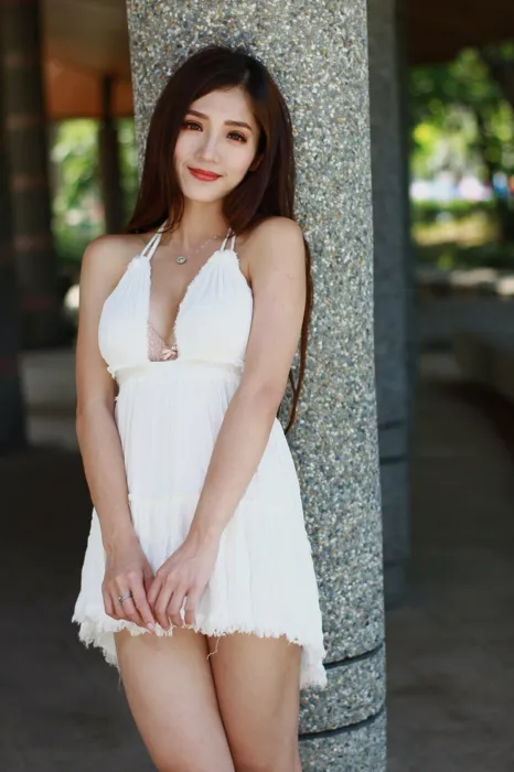 [Mzsock] NO.039 Go Go white dress high heels beautiful legs outdoor shot street photography#[106P]-4