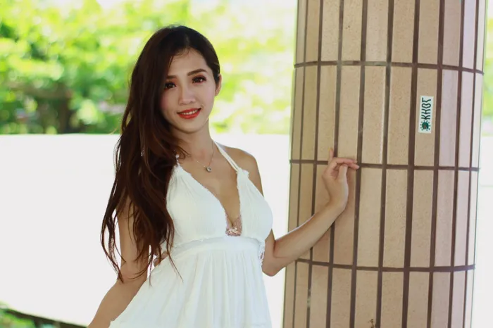 [Mzsock] NO.039 Go Go white dress high heels beautiful legs outdoor shot street photography#[106P]-8