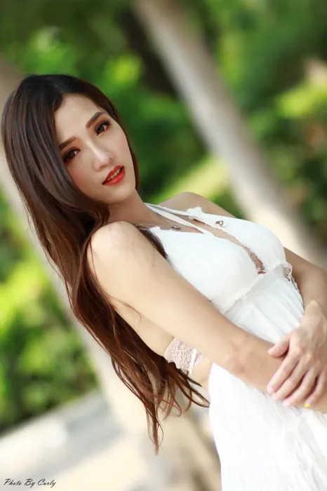 [Mzsock] NO.039 Go Go white dress high heels beautiful legs outdoor shot street photography#[106P]-1
