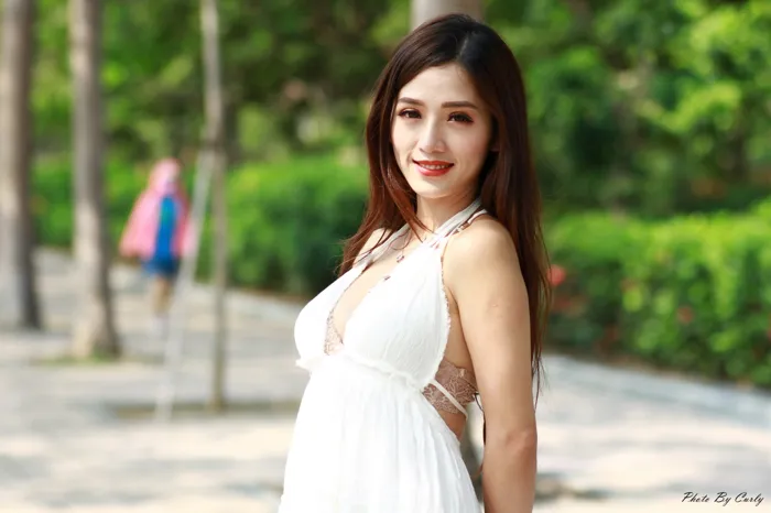 [Mzsock] NO.039 Go Go white dress high heels beautiful legs outdoor shot street photography#[106P]-2