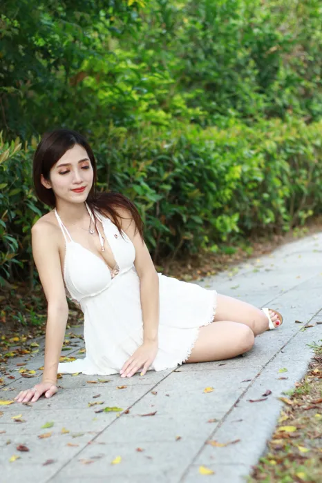 [Mzsock] NO.039 Go Go white dress high heels beautiful legs outdoor shot street photography#[106P]-7