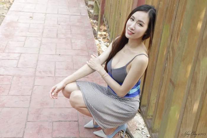 [Mzsock] NO.048 Dora Yanxi elegant dress high heels beautiful legs outdoor shot street photography#[51P]-8