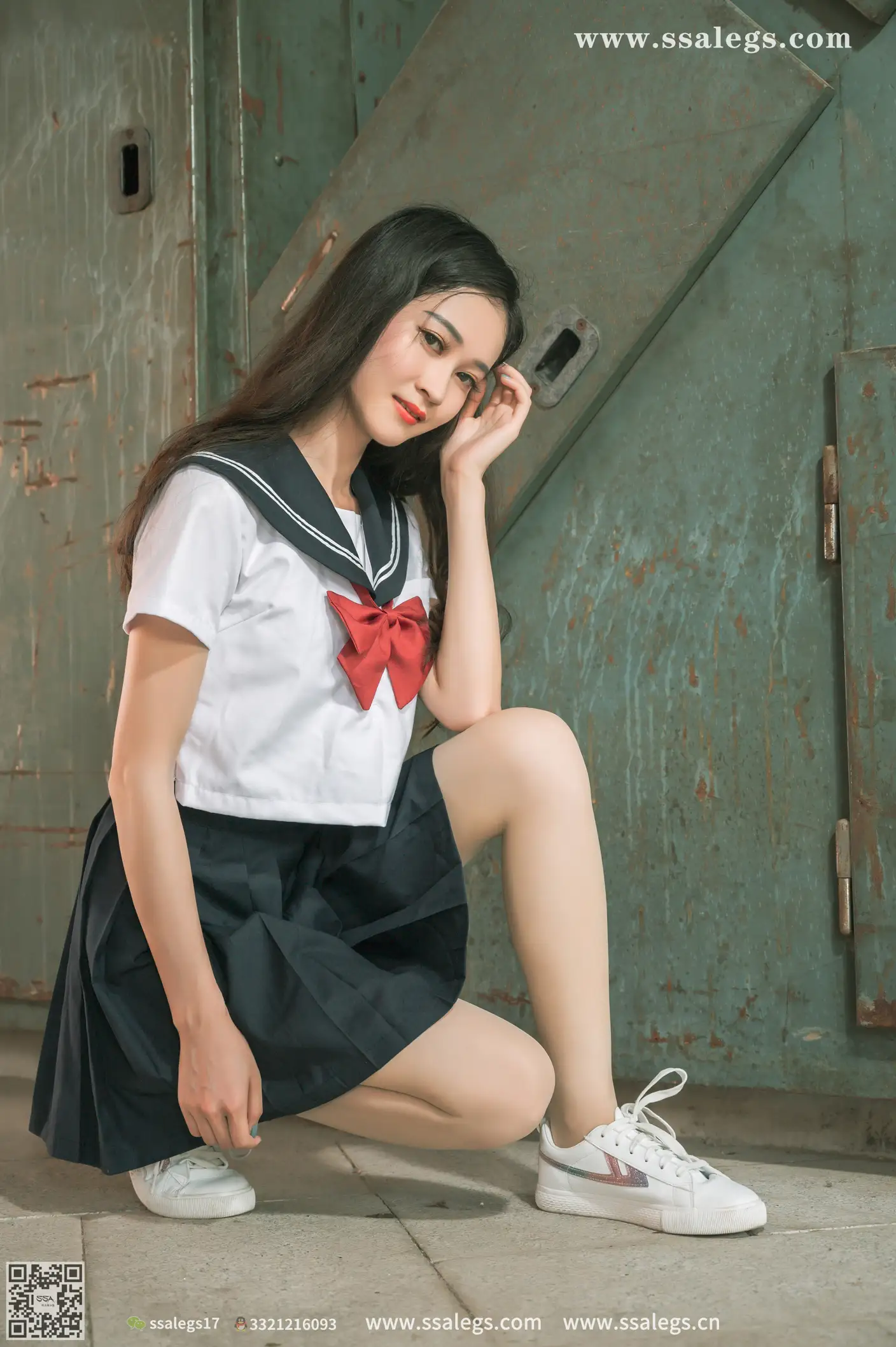 [Mzsock] NO.421 Man Man White JK Uniform Flesh Photo (Part 1) silk club#[124P]-10