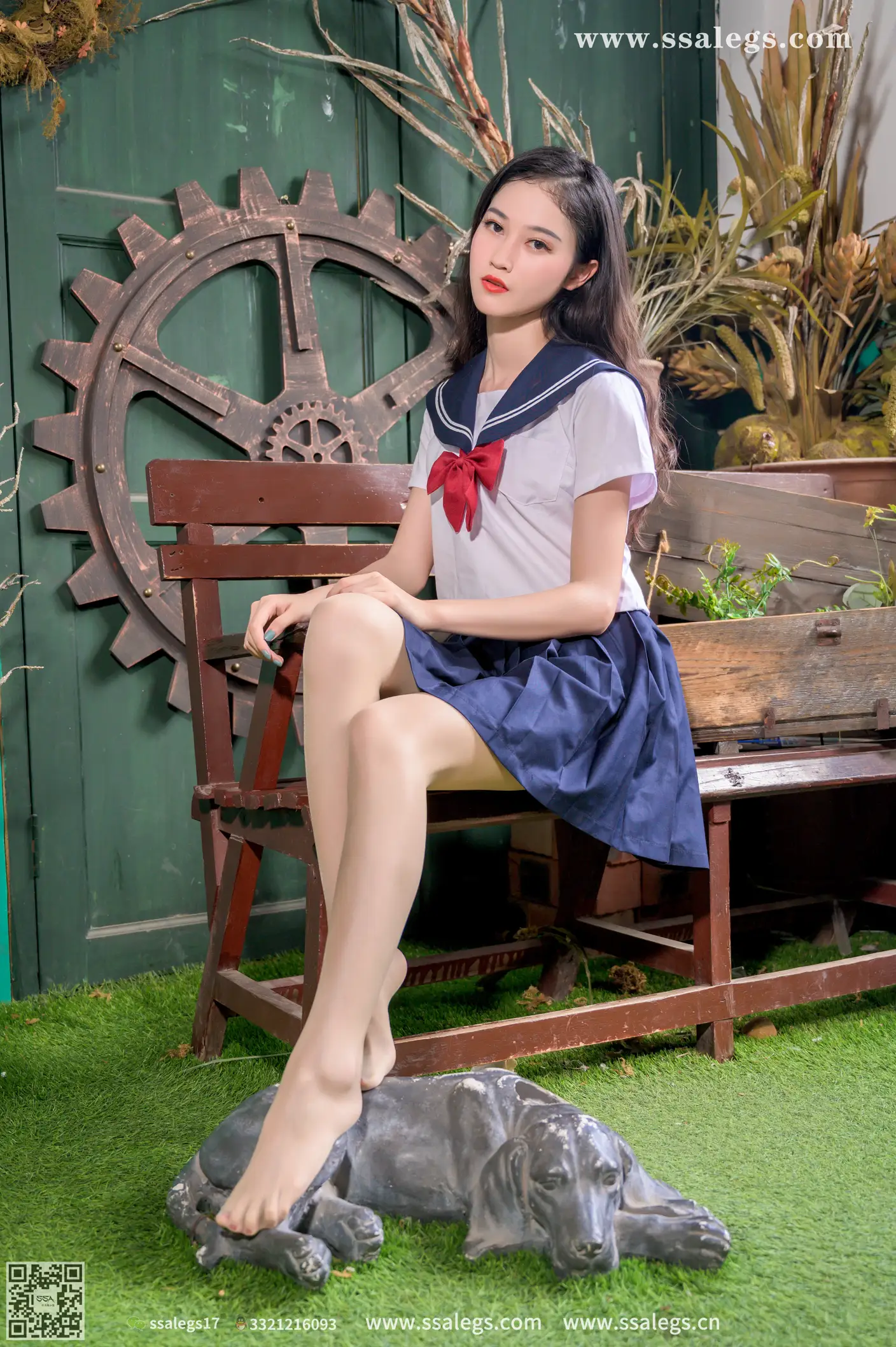 [Mzsock] NO.421 Man Man White JK Uniform Flesh Photo (Part 1) silk club#[124P]-7