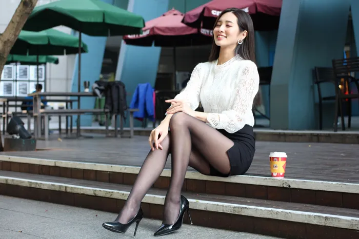 [Mzsock] NO.056 Zhang Jun OL uniform high heels beautiful legs outdoor shooting street photography#[103P]-4