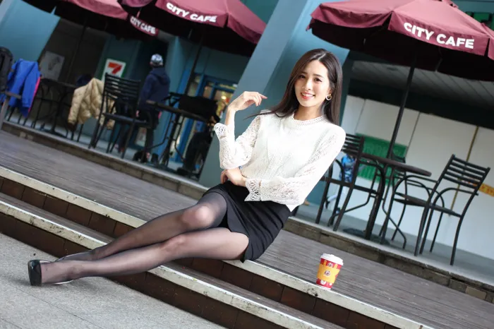 [Mzsock] NO.056 Zhang Jun OL uniform high heels beautiful legs outdoor shooting street photography#[103P]-8