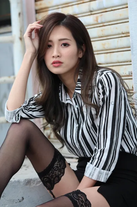 [Mzsock] NO.025 Long-legged beauty model Zhang Xiao sexy black stockings outdoor shot street photography#[93P]-7