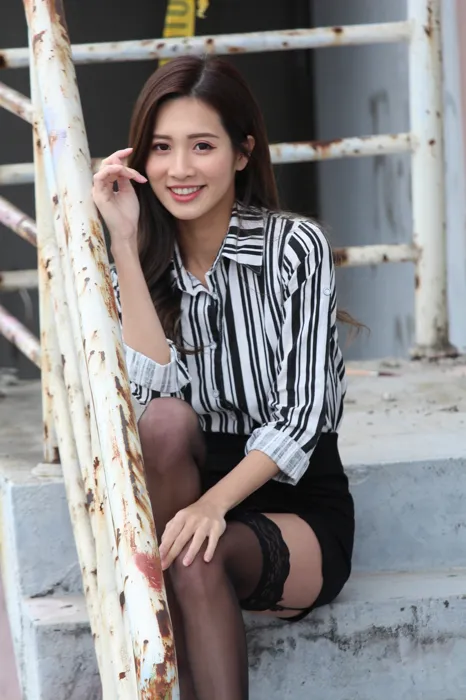 [Mzsock] NO.025 Long-legged beauty model Zhang Xiao sexy black stockings outdoor shot street photography#[93P]-4