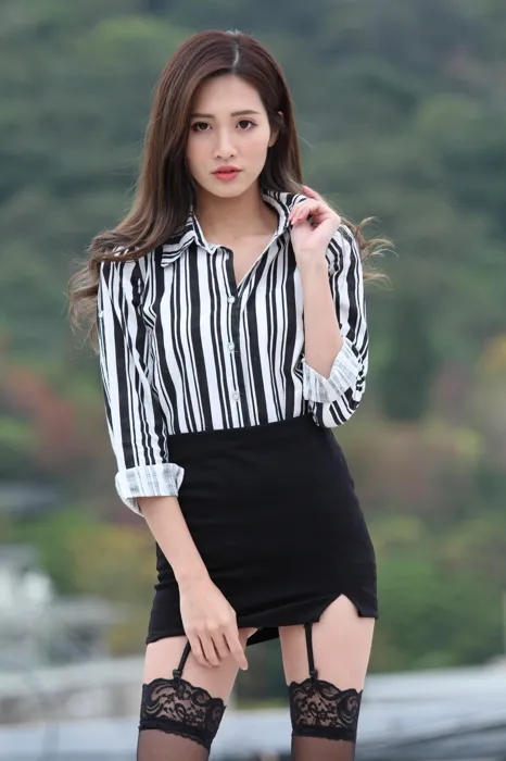 [Mzsock] NO.025 Long-legged beauty model Zhang Xiao sexy black stockings outdoor shot street photography#[93P]-3