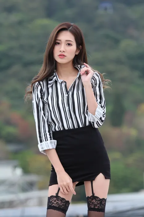 [Mzsock] NO.025 Long-legged beauty model Zhang Xiao sexy black stockings outdoor shot street photography#[93P]-4