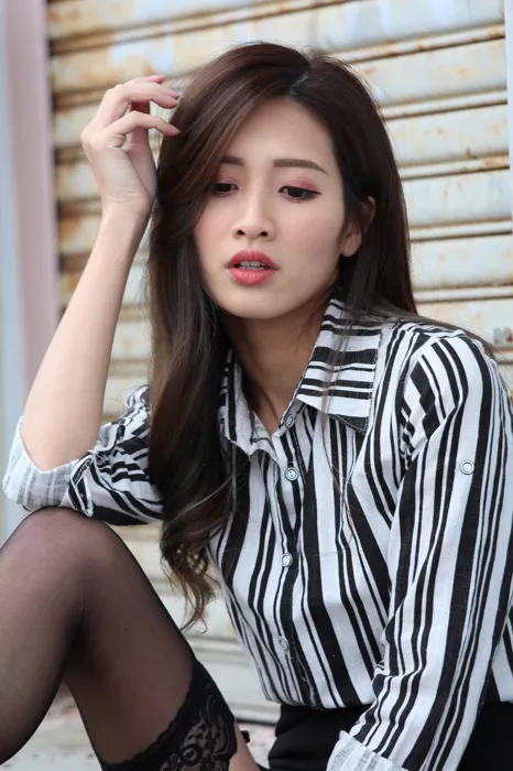 [Mzsock] NO.025 Long-legged beauty model Zhang Xiao sexy black stockings outdoor shot street photography#[93P]-3